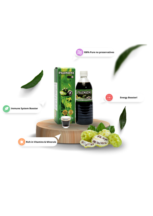 Noni Juice 100% Pure | PhilNONI 100% Pure Noni Juice | 500mL Glass Bottle | FDA Approved