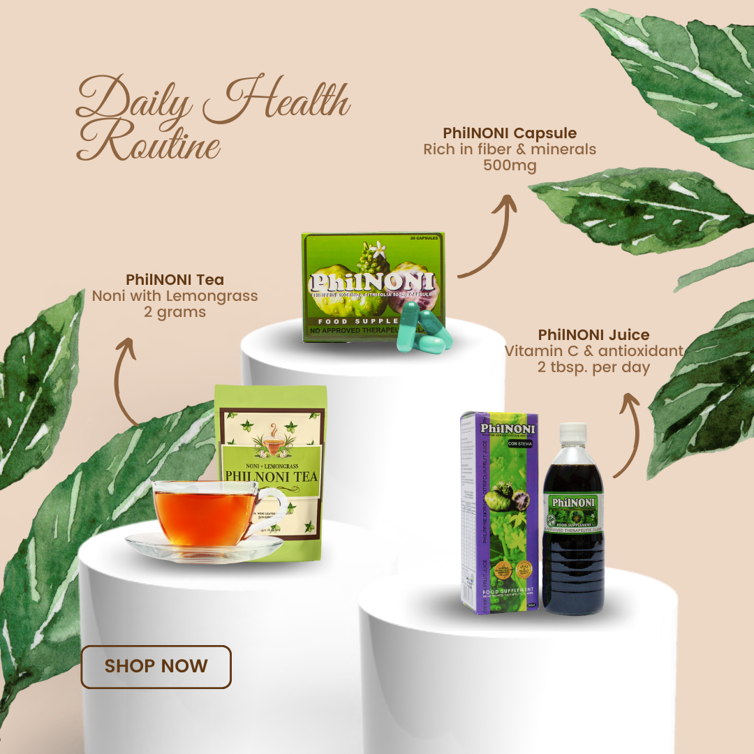 Noni Juice 100% + Stevia | PhilNONI 500mL Glass Bottle | FDA Approved